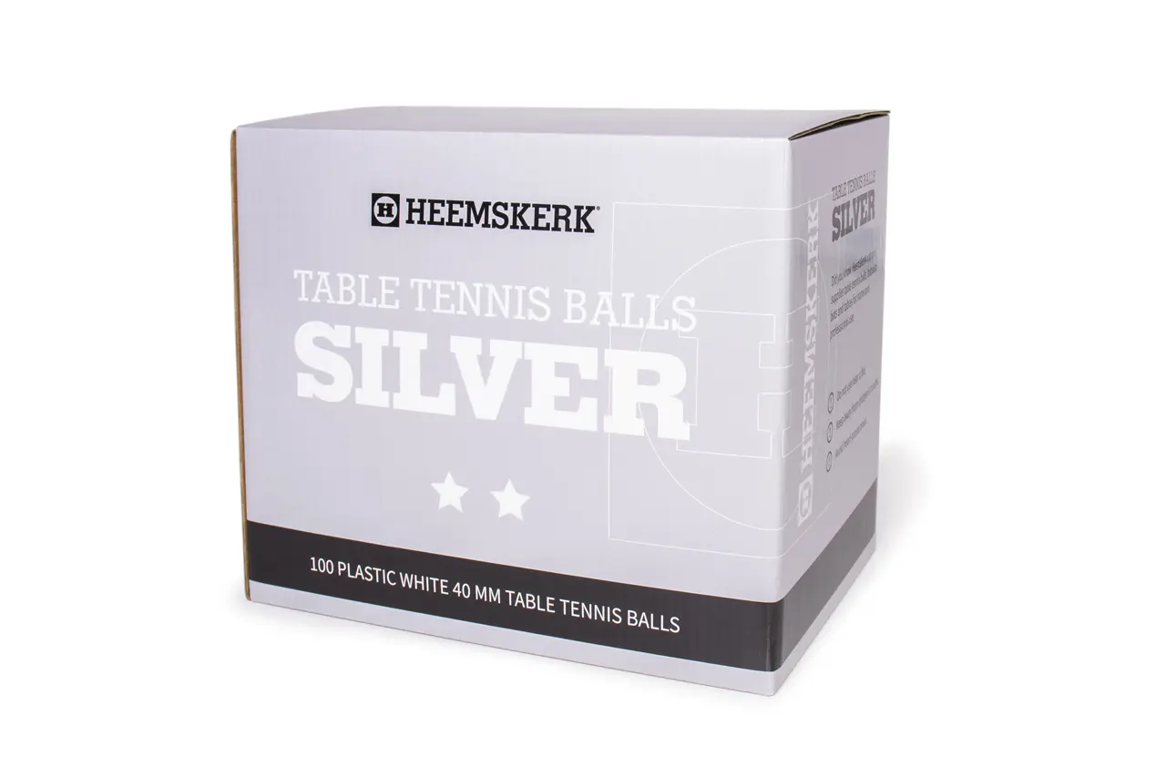 Tafeltennisballen Heemskerk Silver 2 ster Wit (per 100) - Afbeelding 4