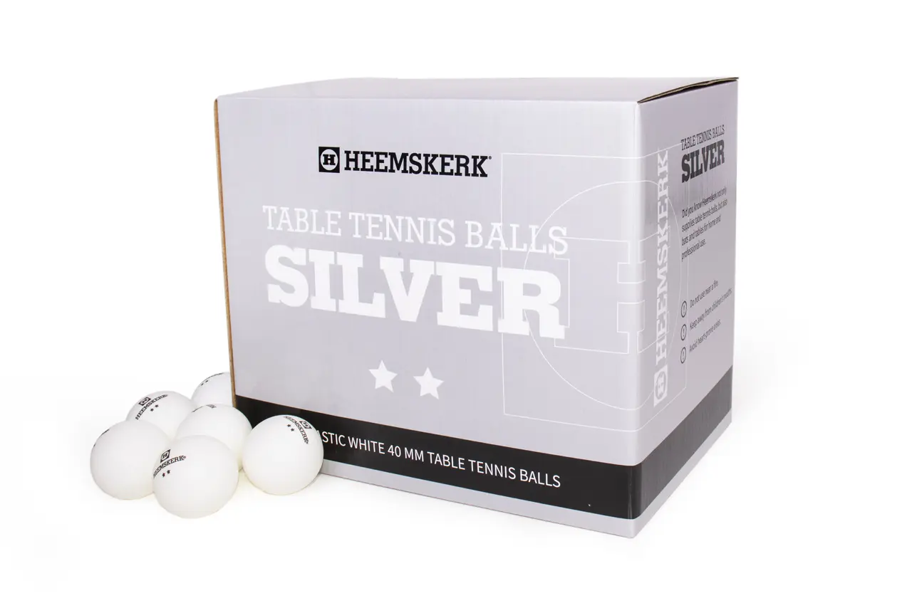 Tafeltennisballen Heemskerk Silver 2 ster Wit (per 100) - Afbeelding 2