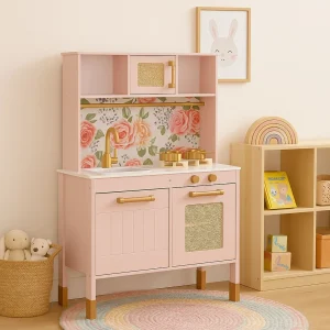 Maxx Kidz - Houten Speelgoed Keuken Roze en Goud
