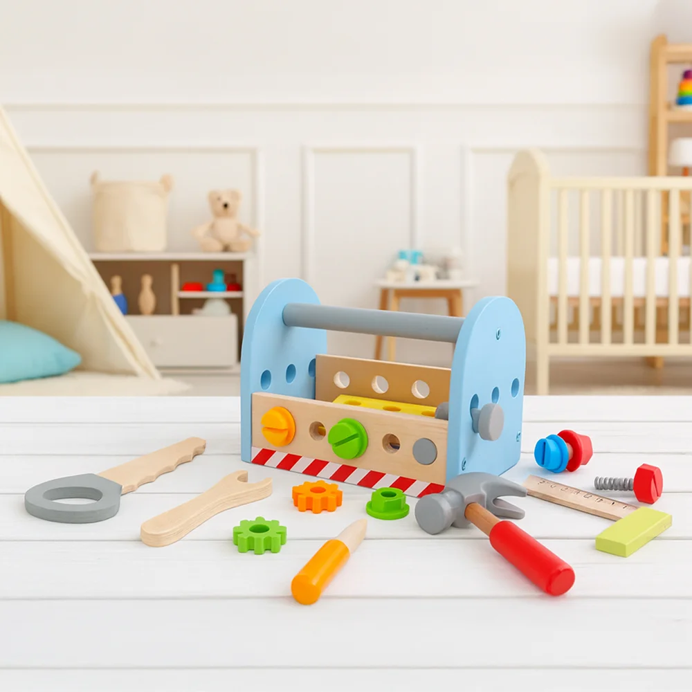 Maxx Kidz Houten Speelgoed Gereedschapset - Afbeelding 2