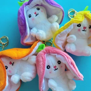 Reversible Bunny Plushie Keychain - Kies je design