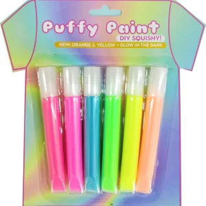 MostCutest.nl DIY Squishy Puffy Paint 6 kleuren - Neon Rainbow