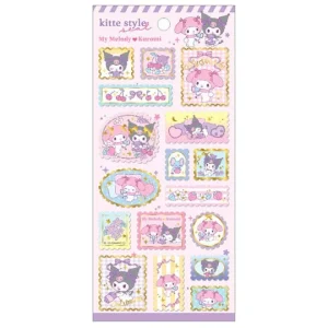 Stickervel Gold Accent Stamp - Sanrio Kuromi & My Melody