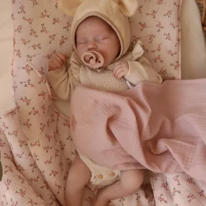 Muslin baby swaddle blanket "Baby pink"