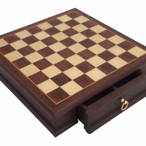 Schaakbord Rosewood Wooden Chessboard With Drawer