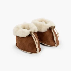 Babyslofjes Velours met 100% Wollen Voering