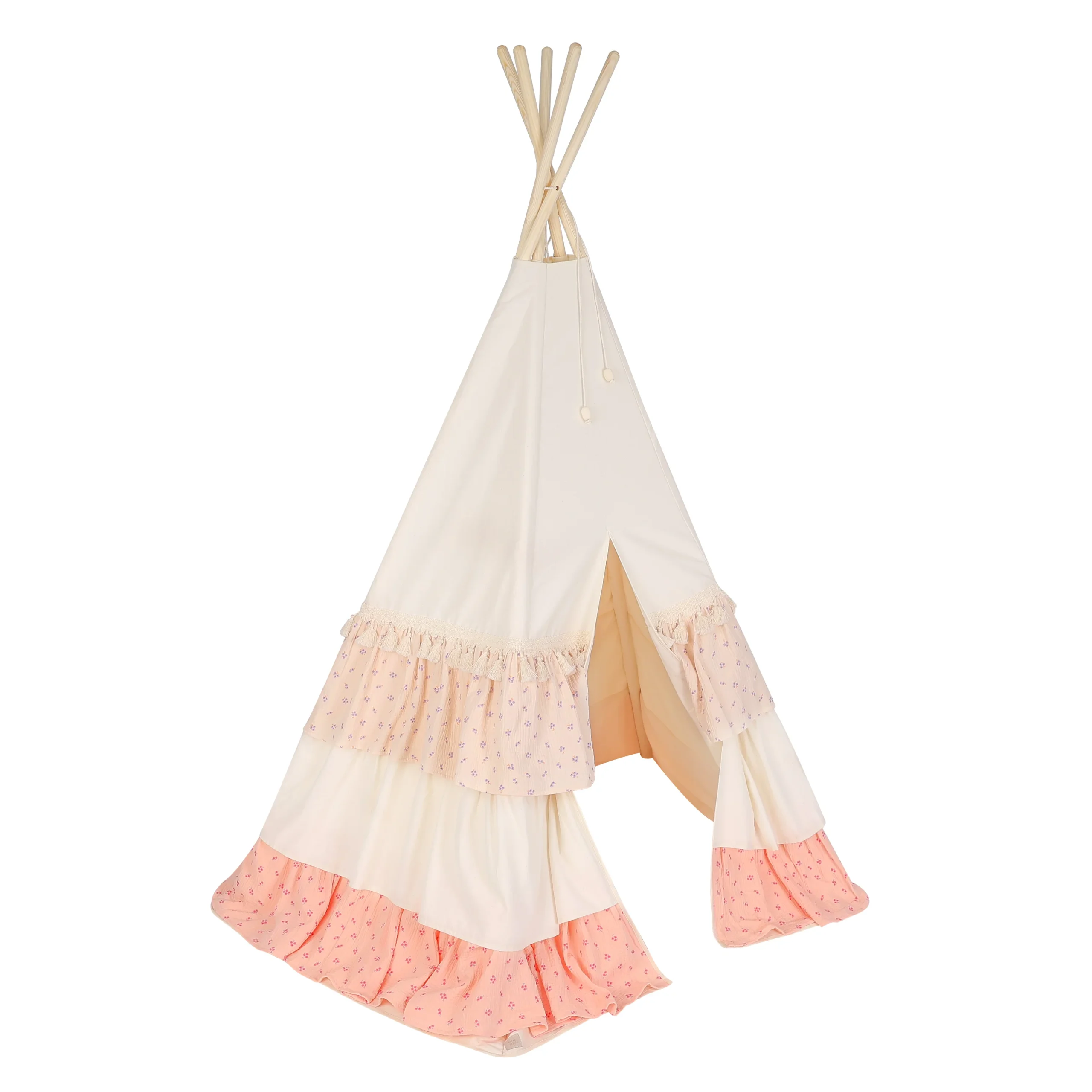 Teepee tent with frills for kids "Forget-me-not" - Afbeelding 4