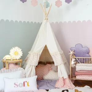 Teepee tent with frills for kids "Forget-me-not"