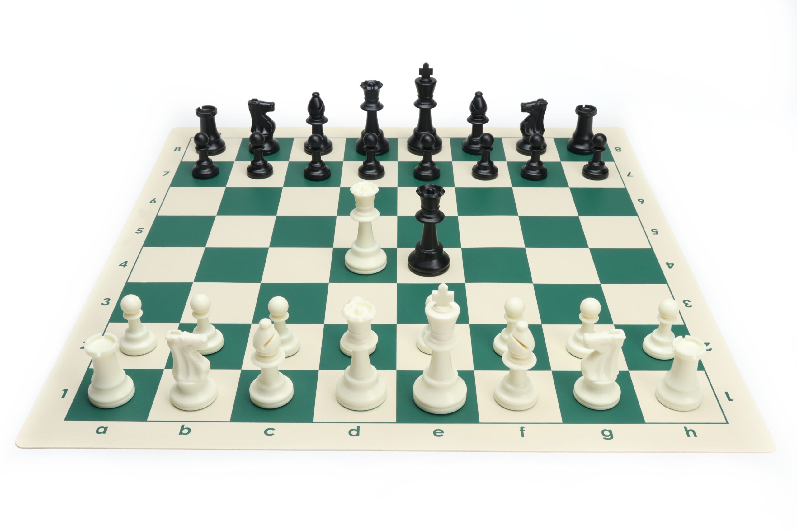 Vinyl schaakbord Veld 57 mm groen / wit – Oprolbaar - Afbeelding 6