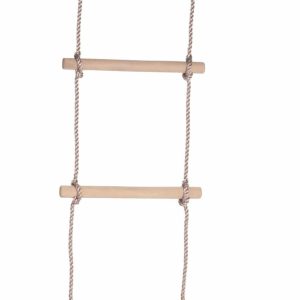 Touwladder 5x houten treden