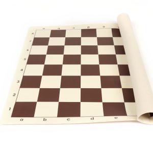 Vinyl schaakbord Veld 57 mm bruin / wit – Oprolbaar