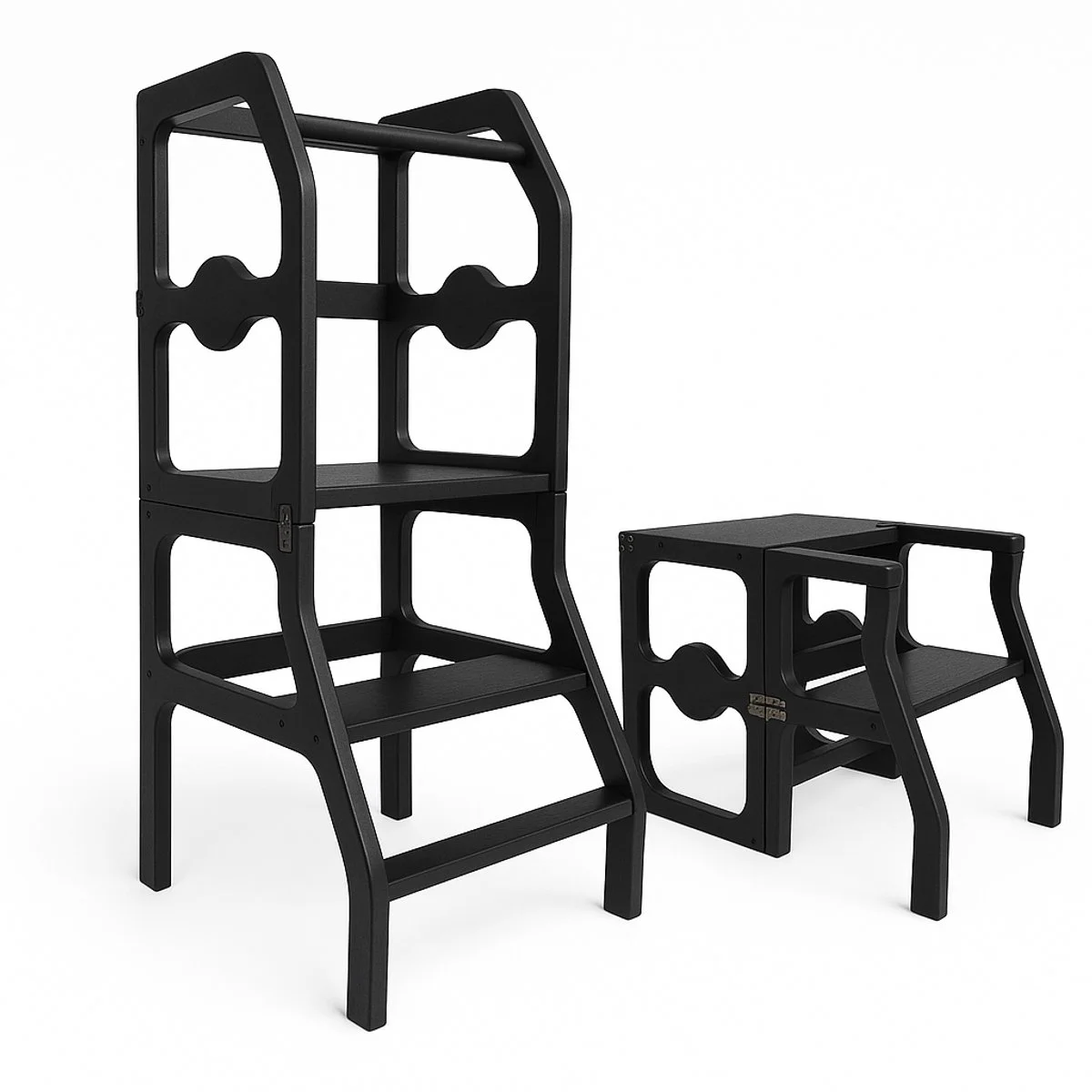 Maxx Kidz - Houten leertoren Montessori - kleur zwart - Afbeelding 2