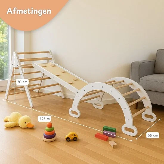Pikler houten klimset - Maxx Kidz - 3-delig - Afbeelding 6