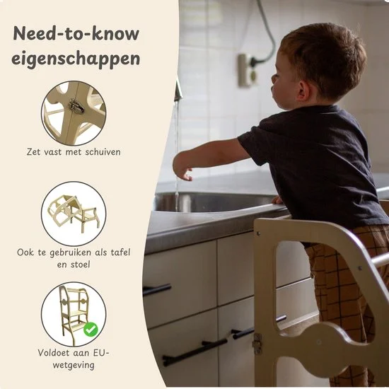 Maxx Kidz - Houten leertoren Montessori - kleur zwart - Afbeelding 4