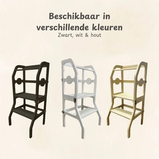 Maxx Kidz - Houten leertoren Montessori - kleur zwart - Afbeelding 6