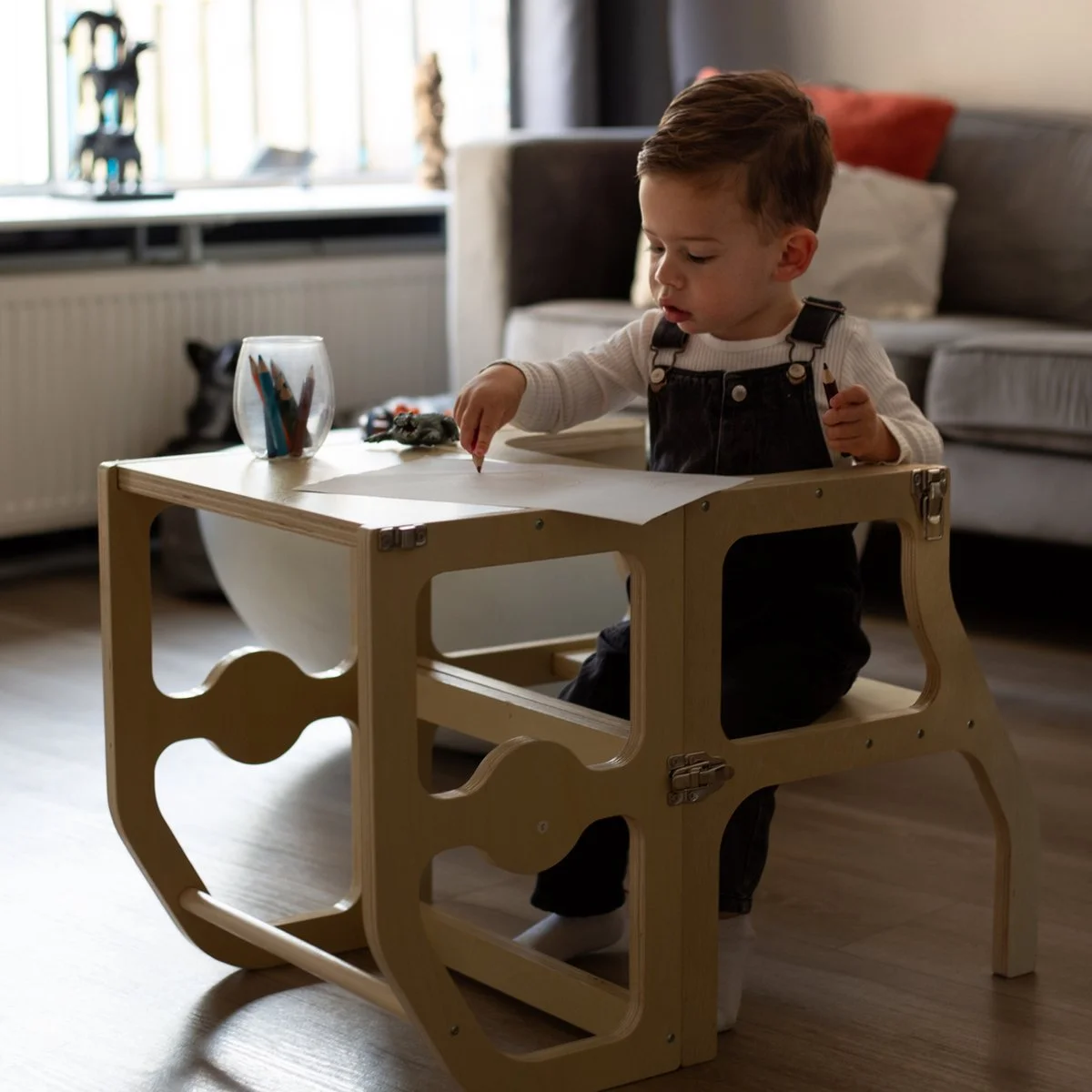 Maxx Kidz - Houten leertoren Montessori - kleur zwart - Afbeelding 7