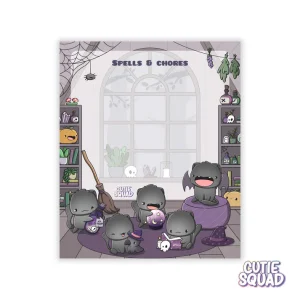 Sticky Notes Block - Witch Cats - CutieSquad