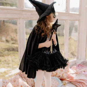 Black Tulle Skirt with Ruffles and Sequins
