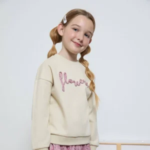 Fleece Sweatshirt met touwletters