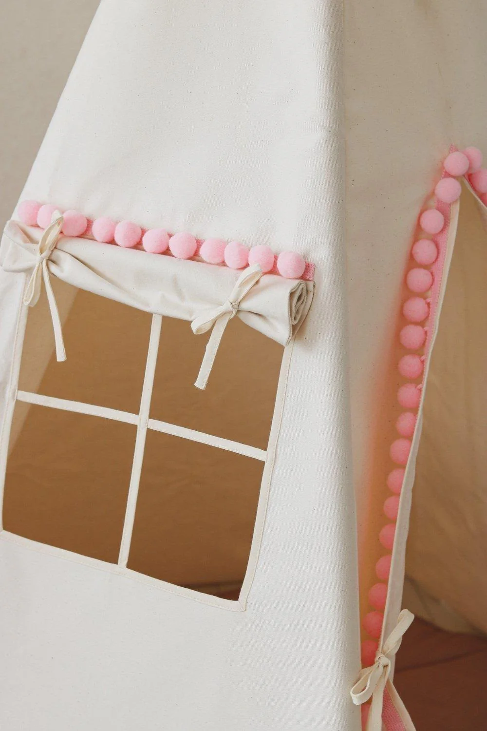 “Fluffy Pompoms” Teepee with Pompoms and Mat Set - Afbeelding 5
