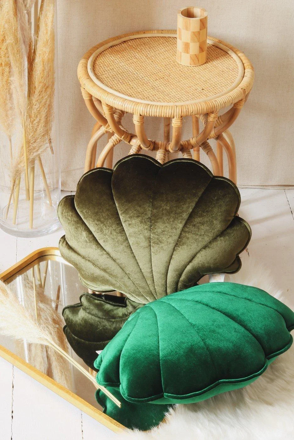 “Khaki Pearl” Velvet Shell Pillow - Afbeelding 5