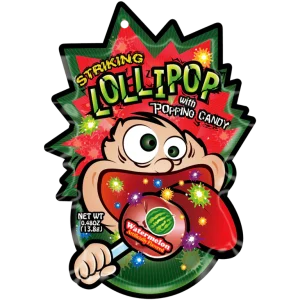 Striking Lollipop with Popping Candy - Watermelon