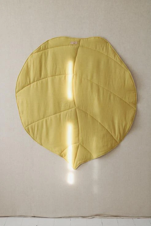“Mustard” Linen Leaf Mat - Afbeelding 2