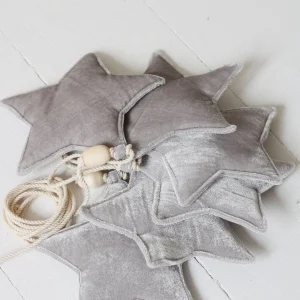 “Silver Dust” Velvet Garland with Stars