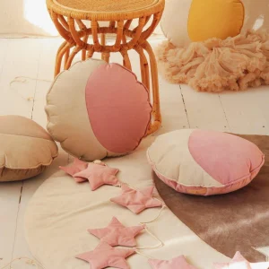 “Soft Pink Dust” Velvet Garland with Stars