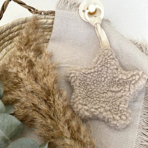TEDDY SPEENDOEKJE ‘STER’ BEIGE