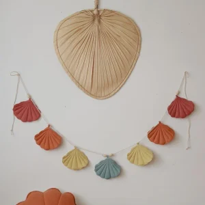 “Sunset” Linen Garland with Shells